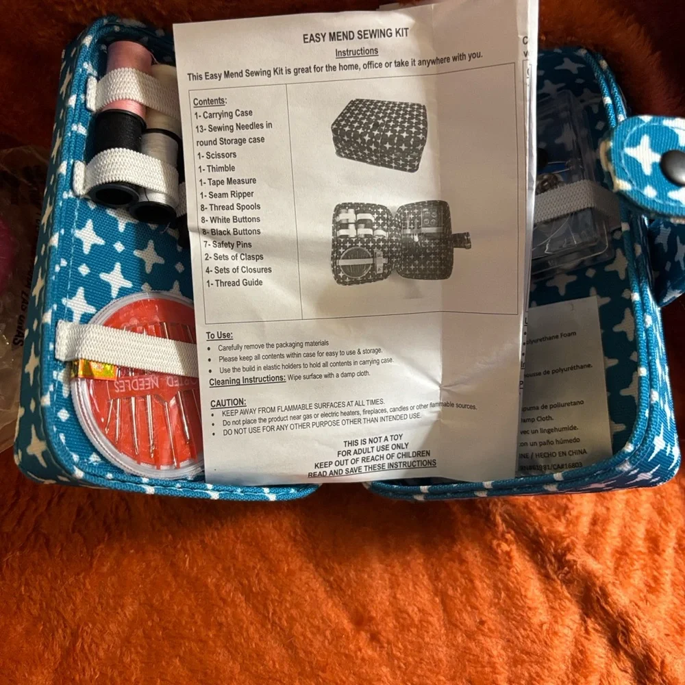 Cosmetic Bag-Eyebrow Kit-Makeup Brushes & Covers-Back Scrubber-Mini Sewing Kit. - Picture 14 of 16